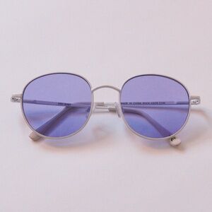 ASOS White Frame Purple Lens Sunglasses